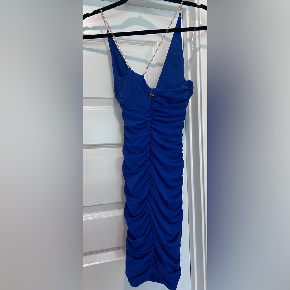 Nookie Cobalt Blue Tia Mini Bodycon Dress Soft Jersey Size Small NWT - Picture 9 of 12